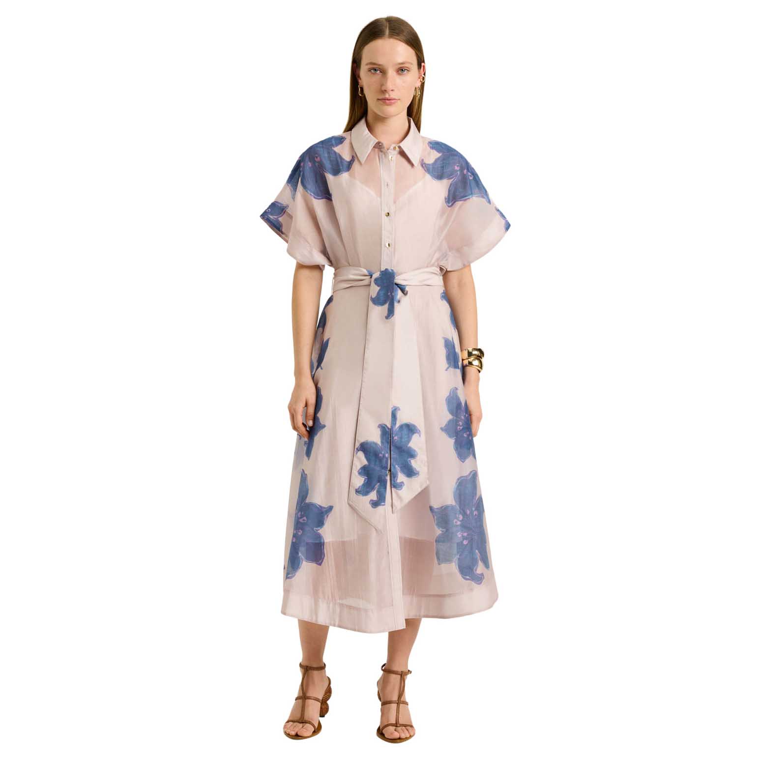 Veronika Maine Ivory Lily Shirtdress
